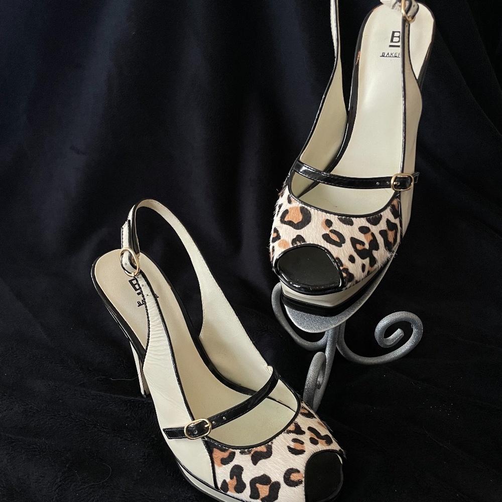 Baker leopard print heels